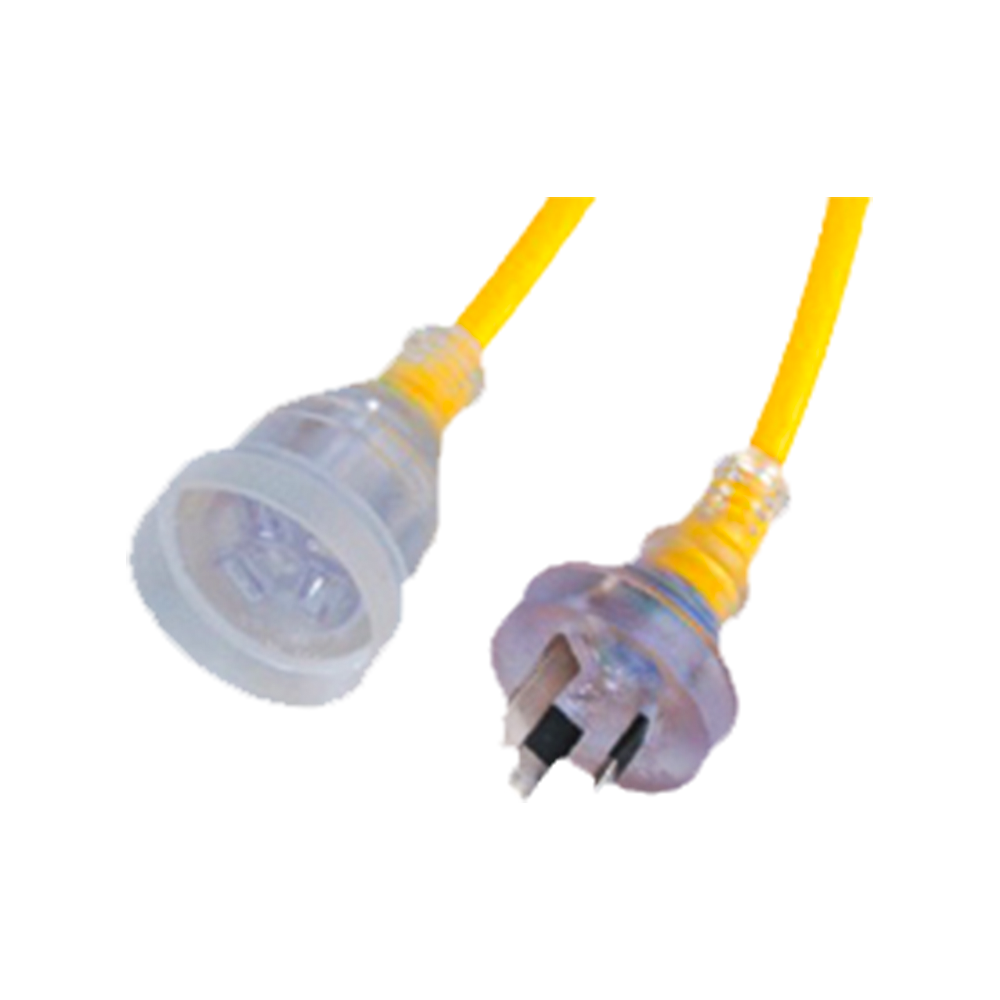 FS-3D~FS-3E Australská celoprůhledná zástrčka prodlužovací kabel s certifikovaným napájecím kabelem
