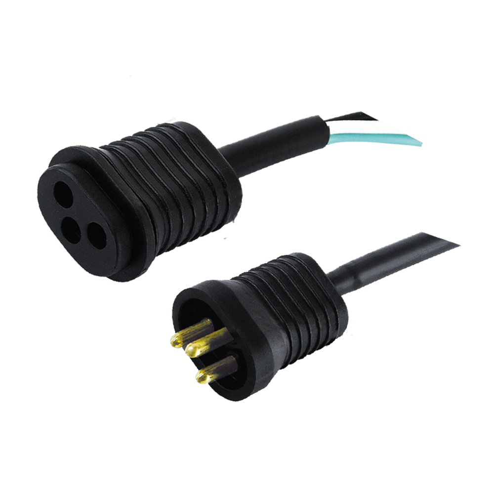 FT-4~FT-4C Americký standardní třížilový vnitřní a venkovní univerzální tříkolíkový oválný konektor krátký zásuvkový prodlužovací kabel Napájecí kabel s certifikací UL